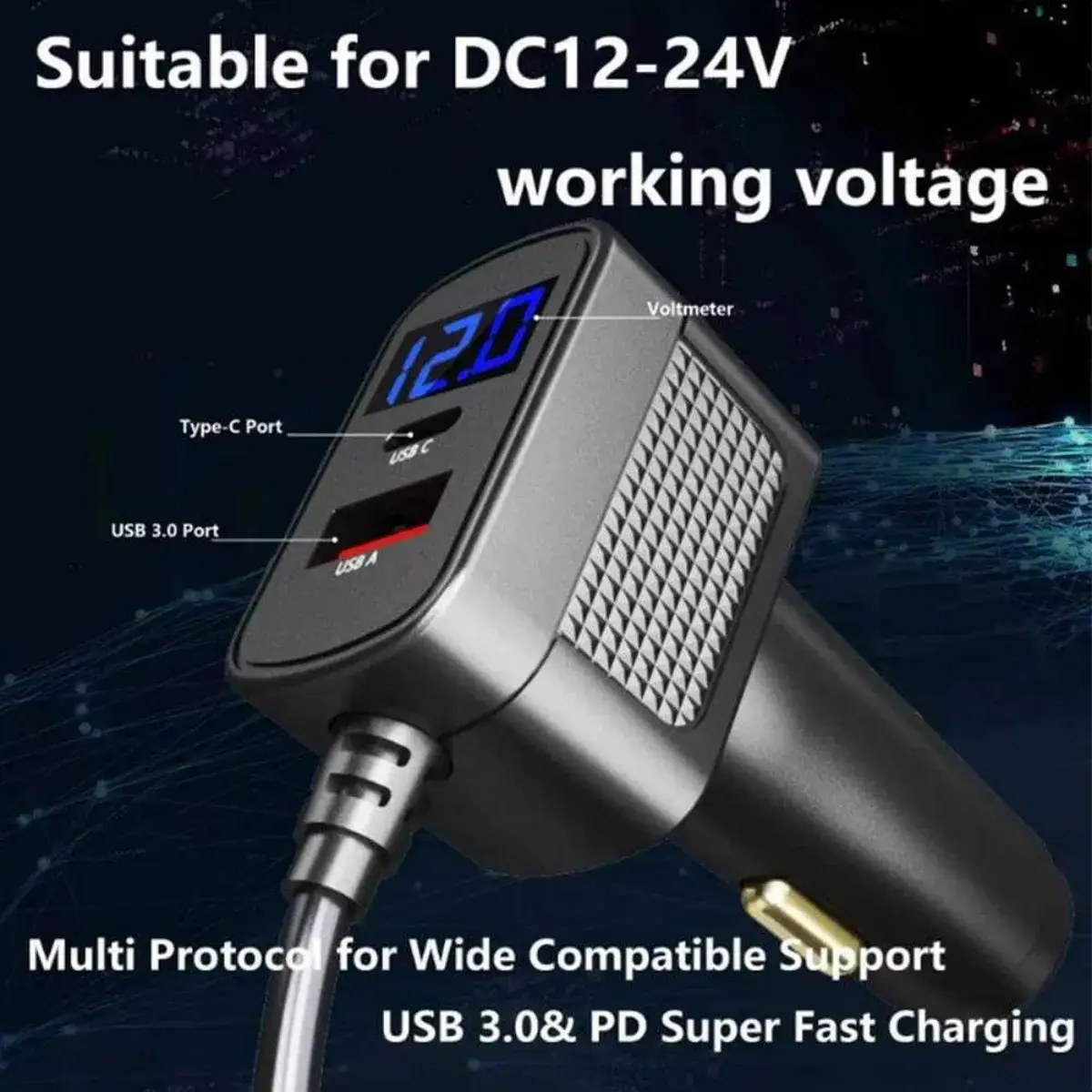 65W PD USB-C fast charging port detail